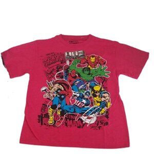 Marvel Comics Boys Character Shirt (Red, Medium 8)